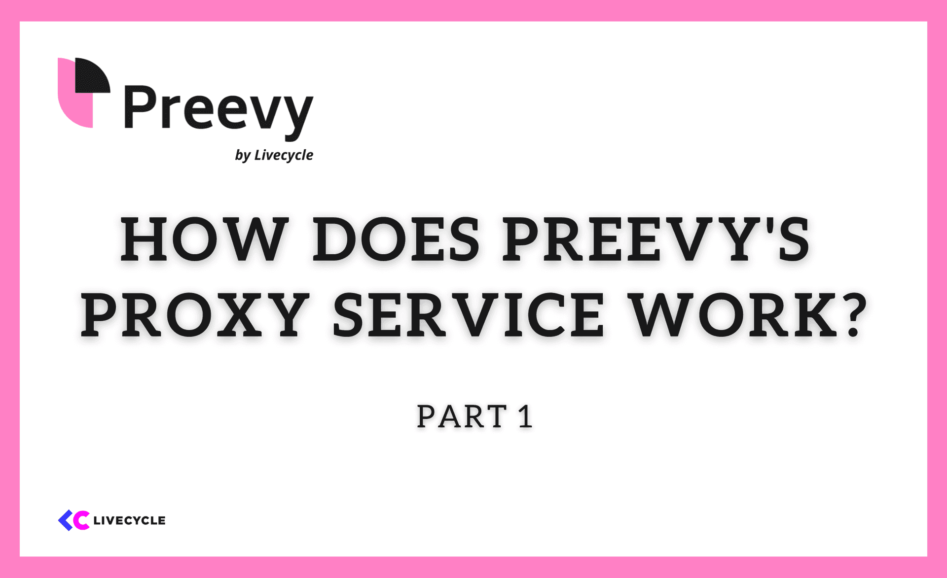 How does Preevy's Proxy service work? 
